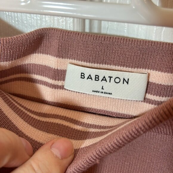 L Babaton Aritzia pink professional career and work wear knit pencil skirt - Picture 3 of 6